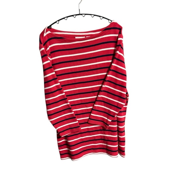 L.L. Bean Tops - L.L. Bean Red and White Striped Long Sleeve Tee